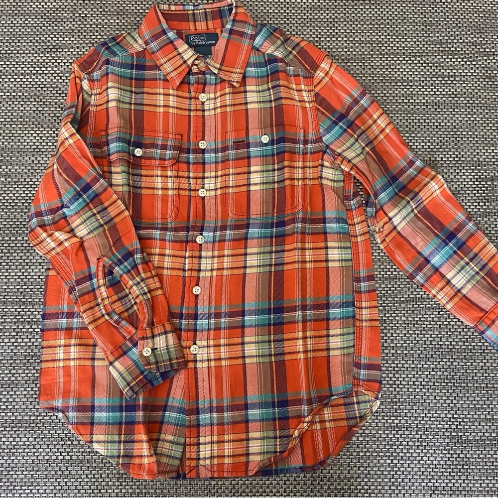 NWT - Polo by Ralph Lauren Boy’s Small/ Sz 8 Plaid Long Sleeve Button Down Shirt